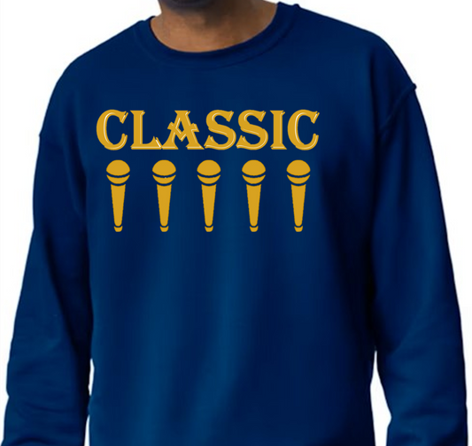 Classic 5 Mic (Navy Blue Sweatshirt)